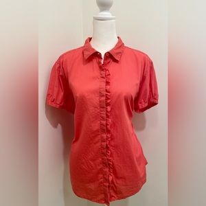 Talbots XL Coral Cap Sleeve Top